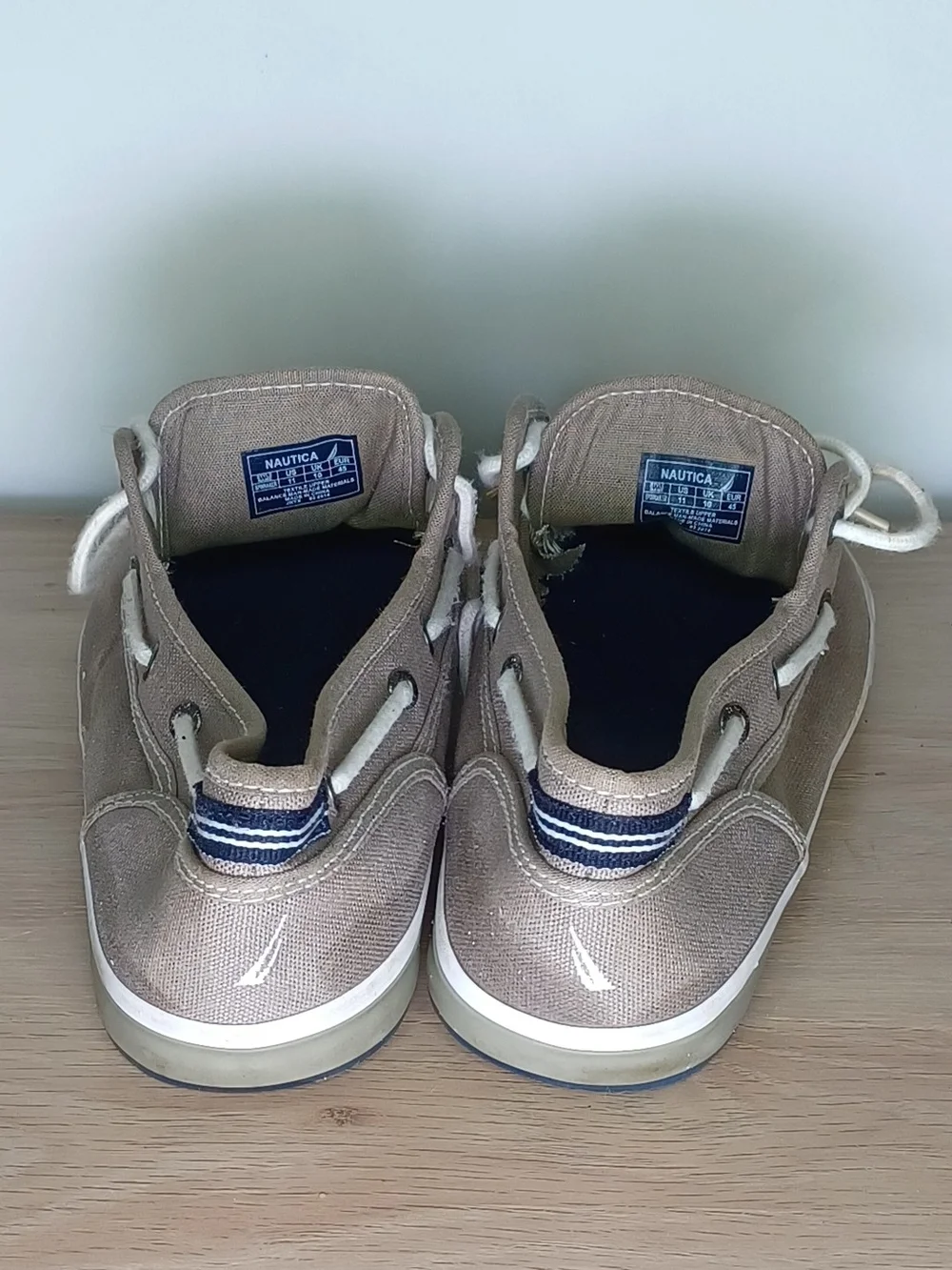 Nautica Men's Khaki Canvas Boat Shoes